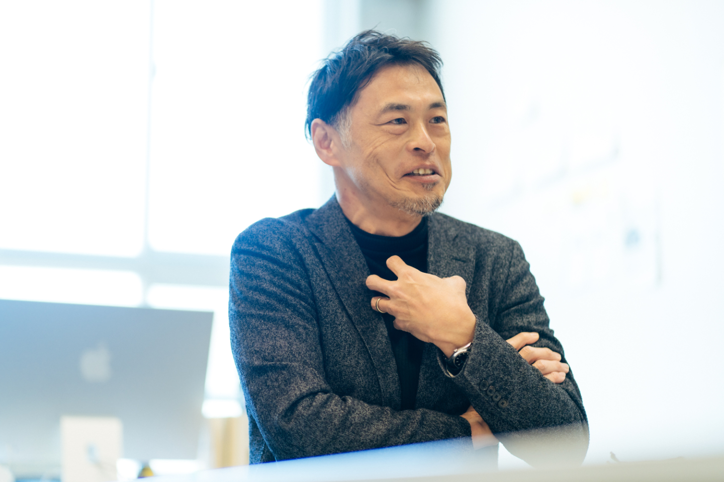 【写真】胸に手をあてながら語る平尾さん